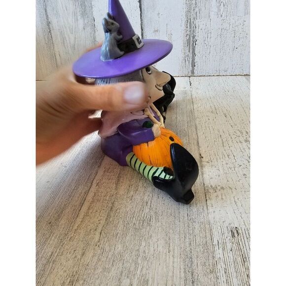 Ceramic vintage witch cat Halloween decor pumpkin - Picture 6 of 7